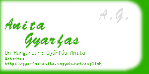 anita gyarfas business card